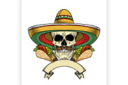 Mexican sketch skull