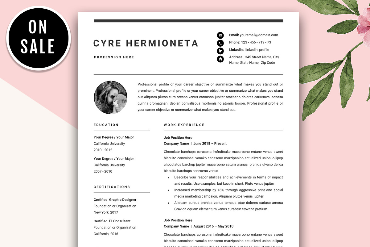 Resume Template | CV Template - 04 in Resume Templates - product preview 8