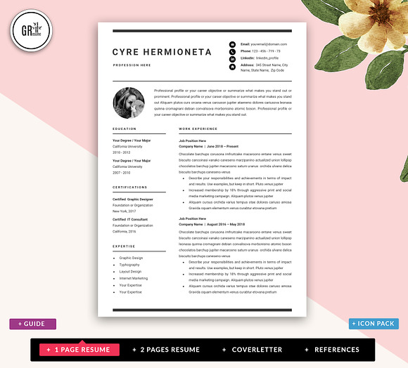 Resume Template | CV Template - 04 in Resume Templates - product preview 1