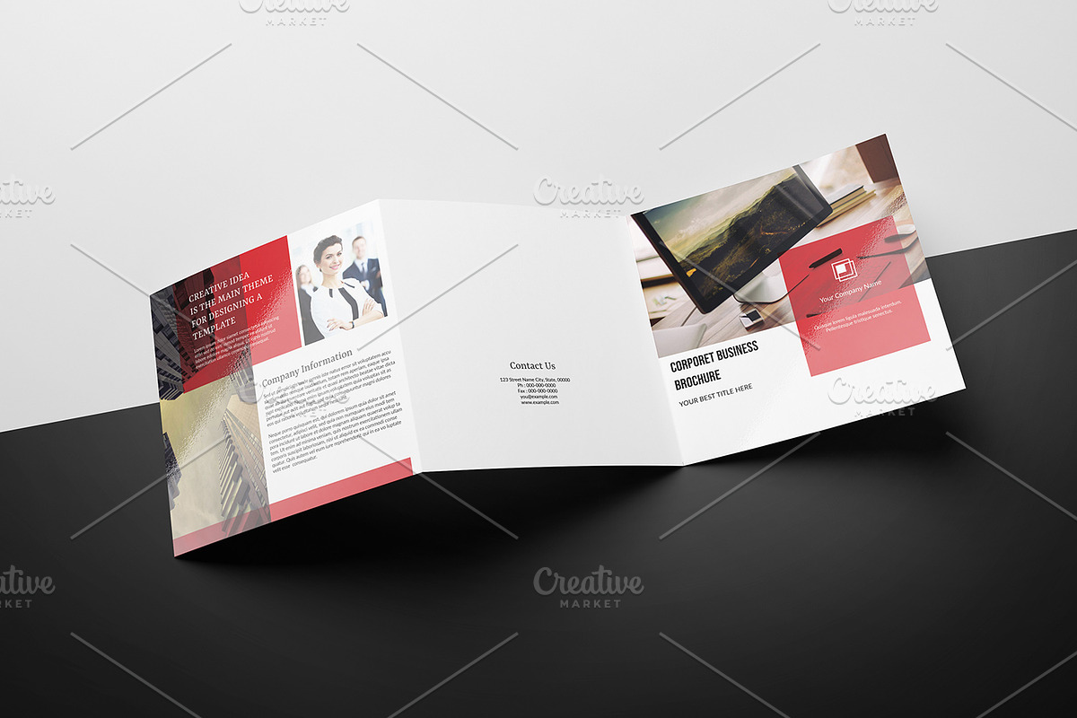 Square Trifold Brochure V868 in Brochure Templates - product preview 8