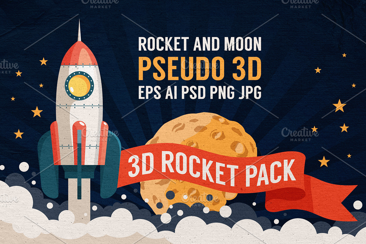 3d Rocket Pack in Illustrations - product preview 8