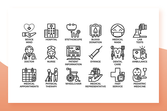 Hospital & Health Icons in Illustrations - product preview 1