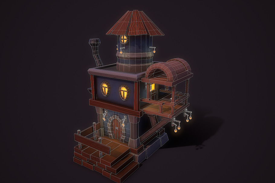 Fantasy Teapot House in Urban - product preview 9