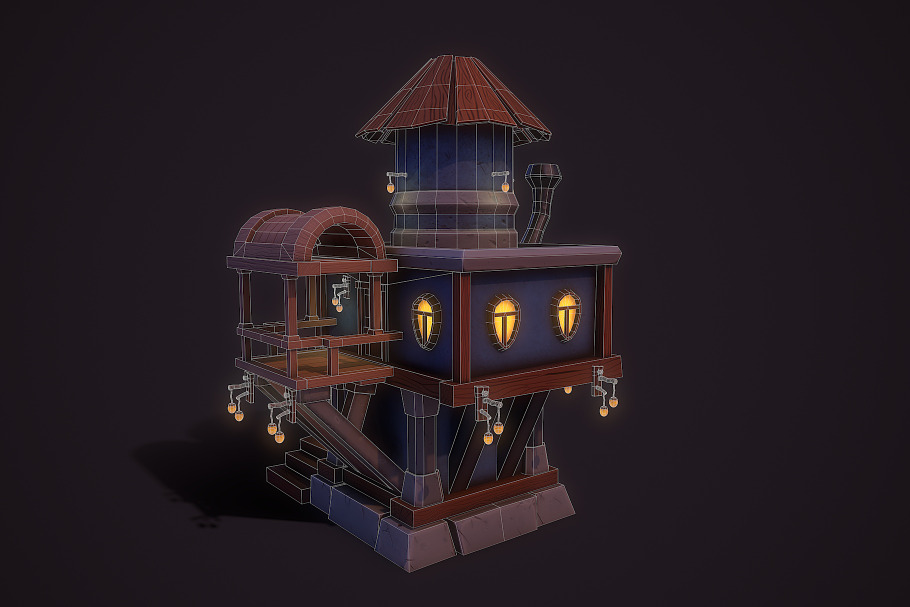Fantasy Teapot House in Urban - product preview 10
