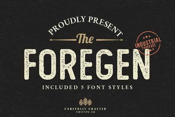 The Foregen - Vintage Stamp Font in Stamp Fonts - product preview 9