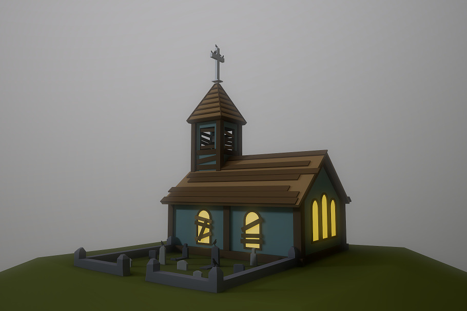 Old Church in Urban - product preview 1