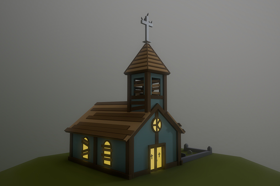 Old Church in Urban - product preview 3