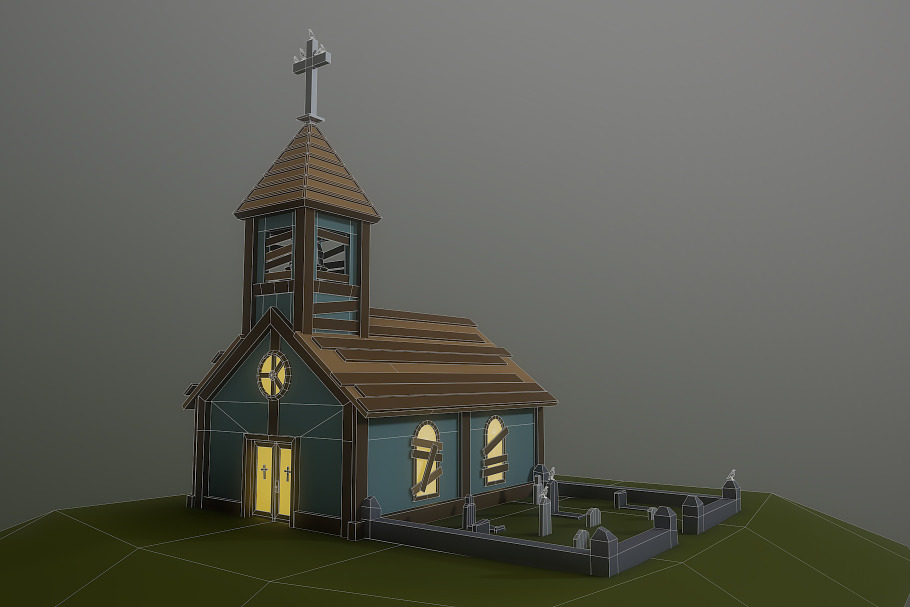 Old Church in Urban - product preview 9
