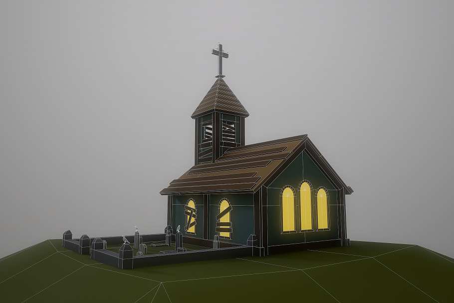 Old Church in Urban - product preview 10