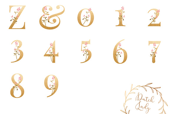 Alphabet & Number Clipart Set #1 in Illustrations - product preview 1