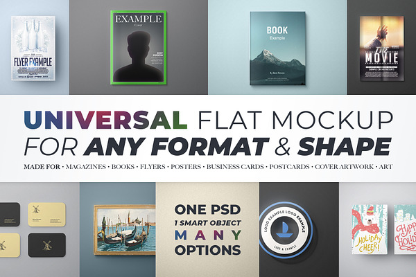 Universal Flat Mockup - Any Format