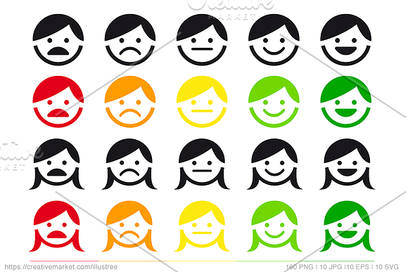 Avatar bundle, 160 vector icons in Avatar Icons - product preview 6