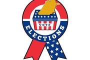 American election ballot box map