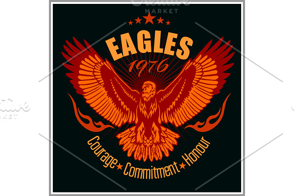 Vintage label Eagle - Retro emblem
