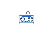 Gamepad line icon concept. Gamepad