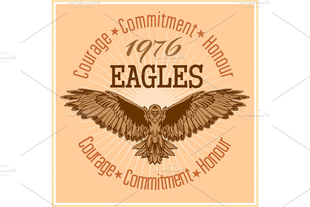 Vintage label Eagle - Retro emblem in Illustrations - product preview 8