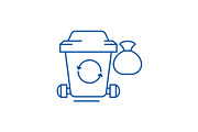 Garbage line icon concept. Garbage