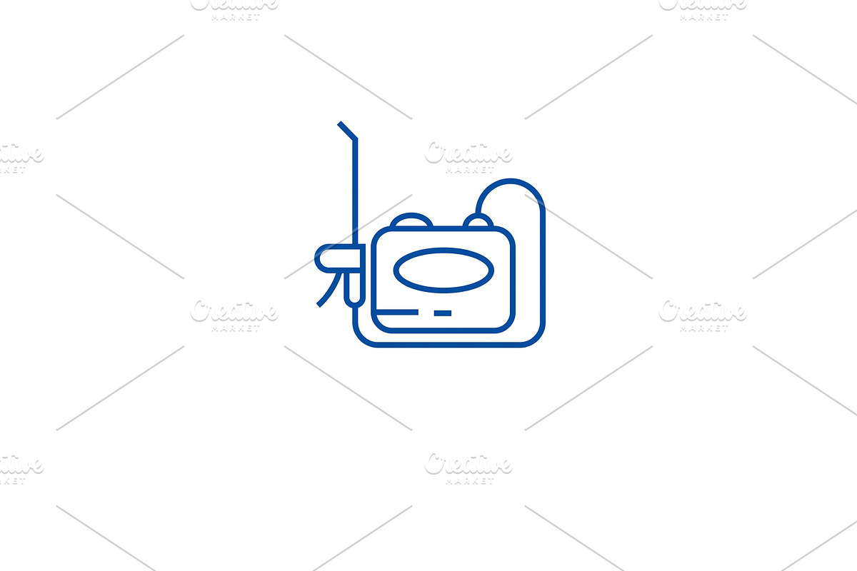 Garden hand sprinkler line icon in Illustrations - product preview 8