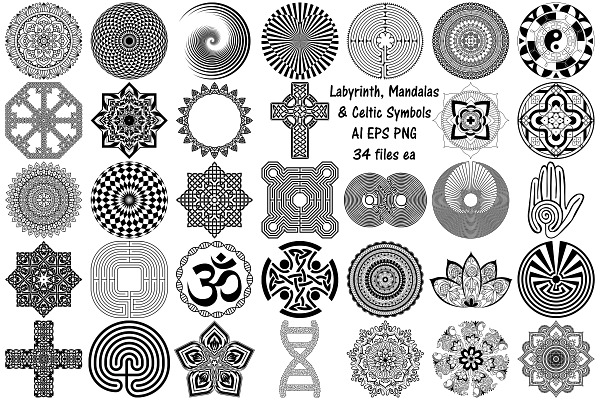 Labyrinth, Mandalas, Celtic Symbols