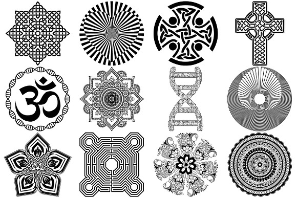 Labyrinth, Mandalas, Celtic Symbols in Illustrations - product preview 2