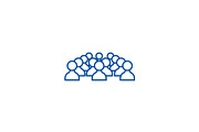 Human resources people line icon