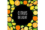 Cute Citrus Delight Fruits Lemon