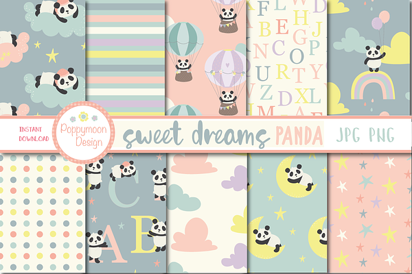 Sweet Dreams Panda paper
