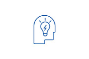 Idea in head line icon concept. Idea