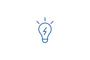 Idea lamp line icon concept. Idea
