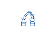 Industrial automation line icon