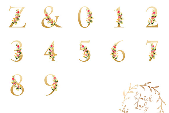Alphabet & Number Clipart Set #2 in Illustrations - product preview 1
