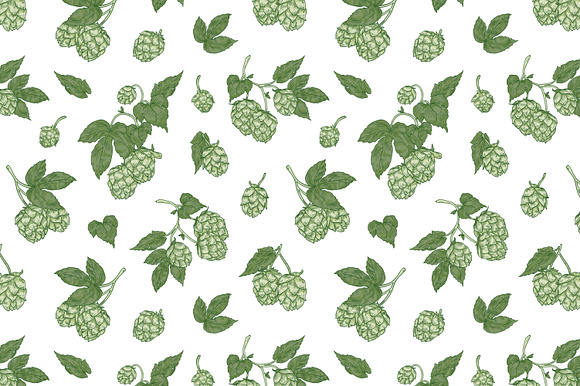 Hop set and seamless in Illustrations - product preview 4