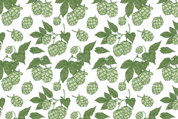 Hop set and seamless in Illustrations - product preview 9