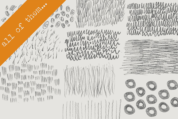Pencil Scribble Pattern Pack in Photoshop Brushes - product preview 1