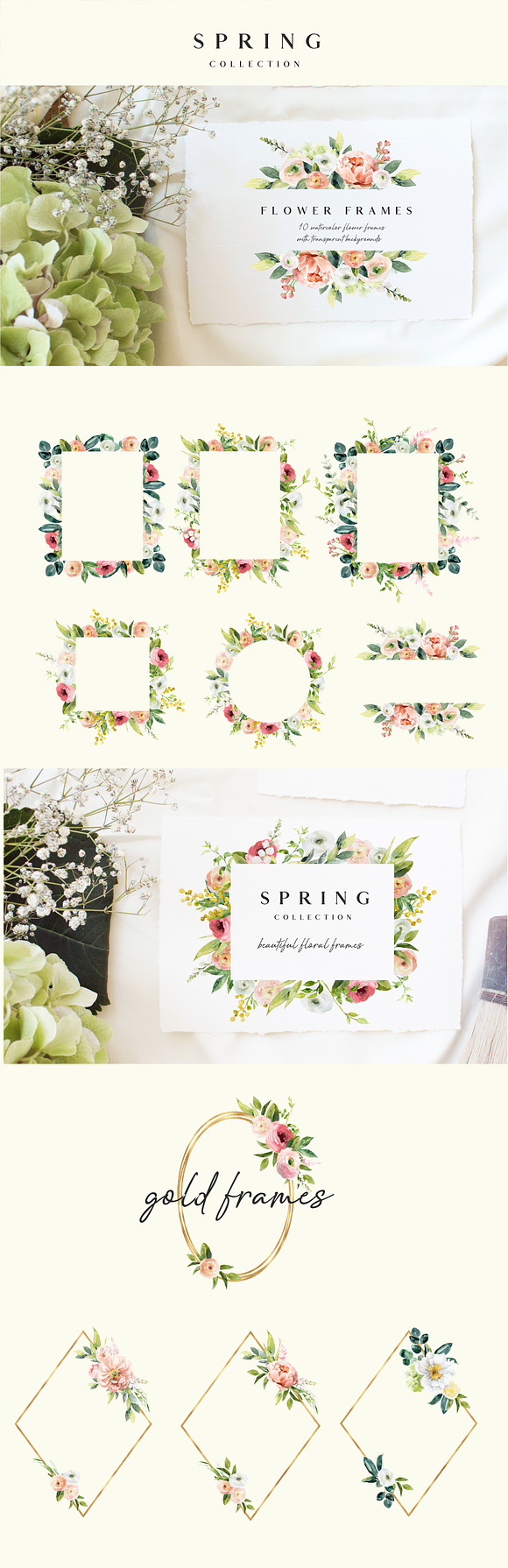 SPRING collection - watercolor set in Illustrations - product preview 3