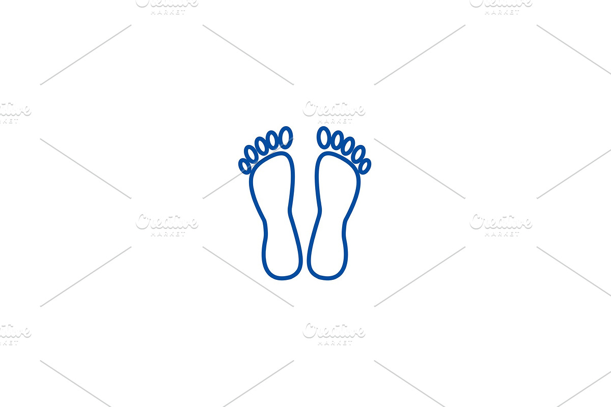 Heels,pedicure line icon concept in Illustrations - product preview 8