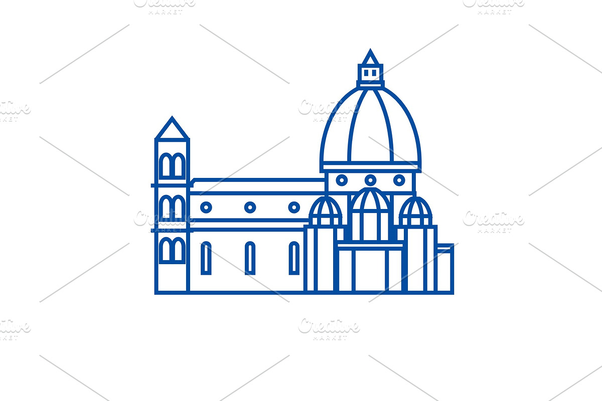 Italy, temple, florence cathedral in Illustrations - product preview 8