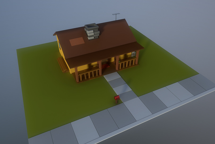 Low Poly Old house in Urban - product preview 4