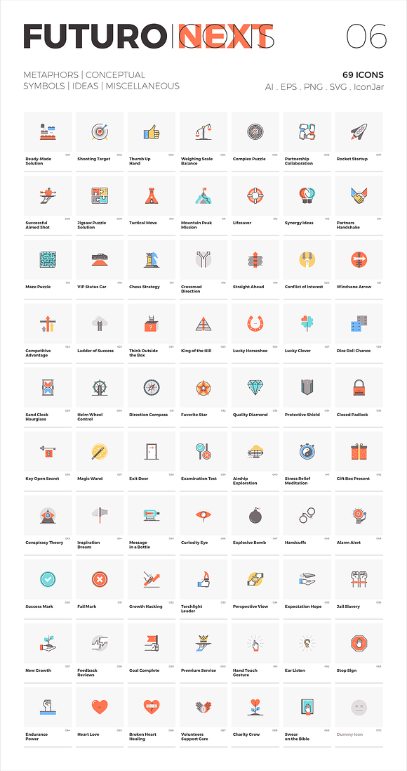 Futuro Next Icons / Metaphors Pack in Icons Packs - product preview 5
