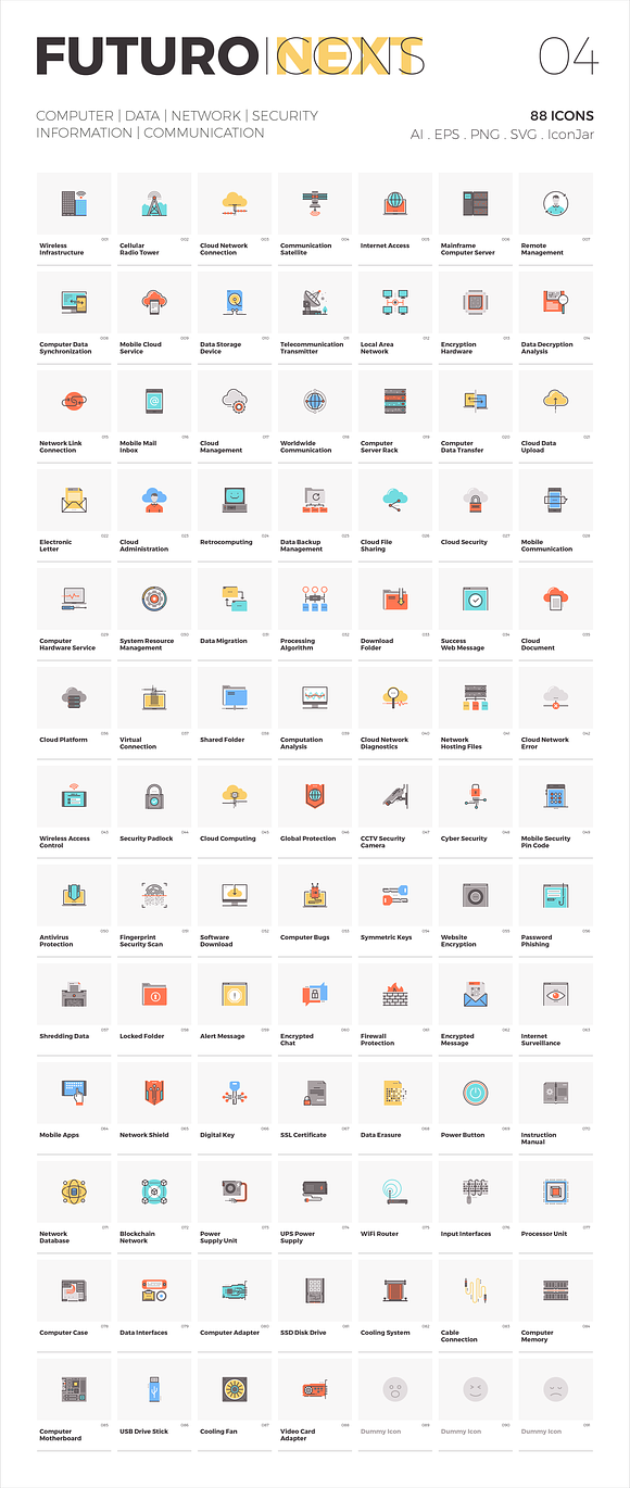 Futuro Next Icons / IT Pack in Server Icons - product preview 4