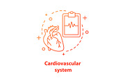 Cardiovascular system concept icon