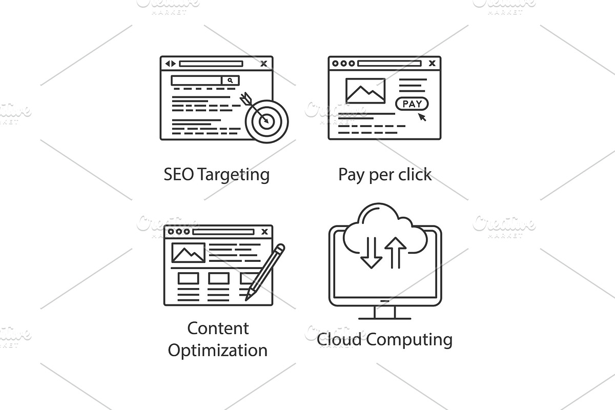 SEO linear icons set in Icons - product preview 8