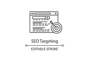 Targeted advertising linear icon