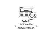 Website optimization linear icon