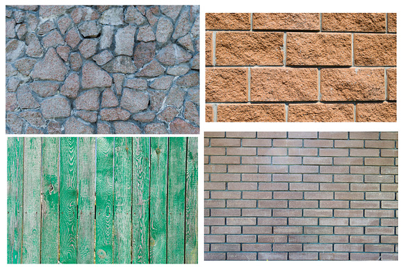 Bricks, fence and greenery in Textures - product preview 2