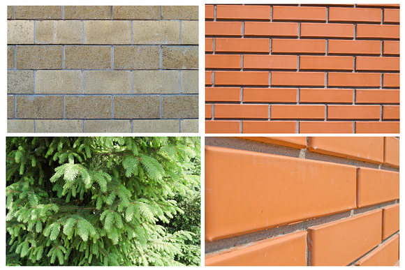 Bricks, fence and greenery in Textures - product preview 3