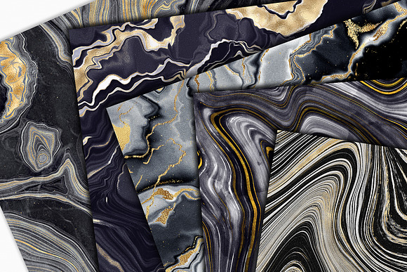 Gold Veined Agate Stone Textures in Textures - product preview 2