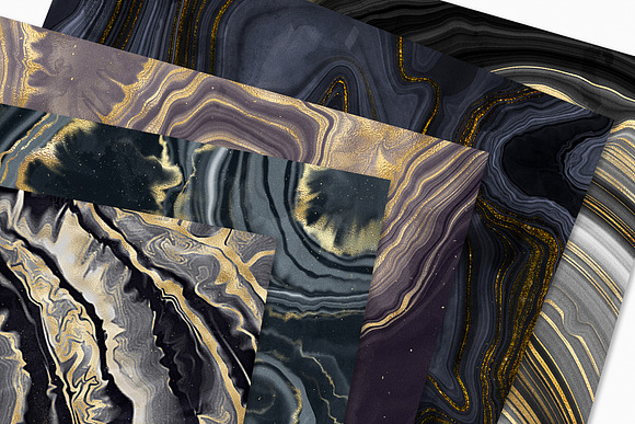 Gold Veined Agate Stone Textures in Textures - product preview 3
