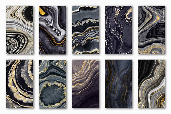 Gold Veined Agate Stone Textures in Textures - product preview 8