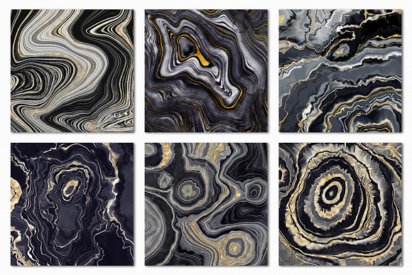 Gold Veined Agate Stone Textures in Textures - product preview 14